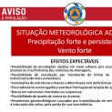 Aviso à população  - Agravamento das condições meteorológicas 