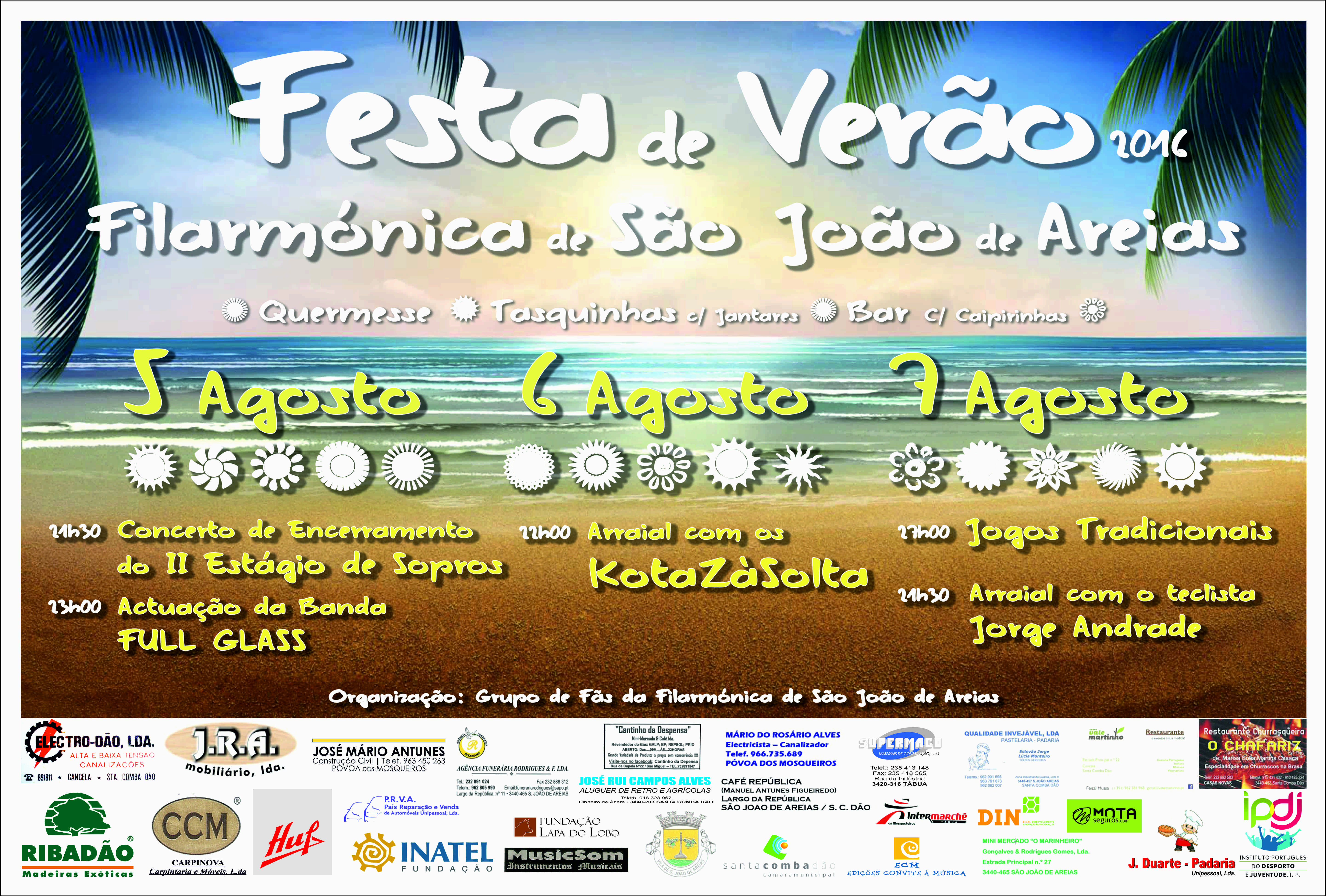 Cartaz Festa de Verão Filarmónica de São João de Areias 1
