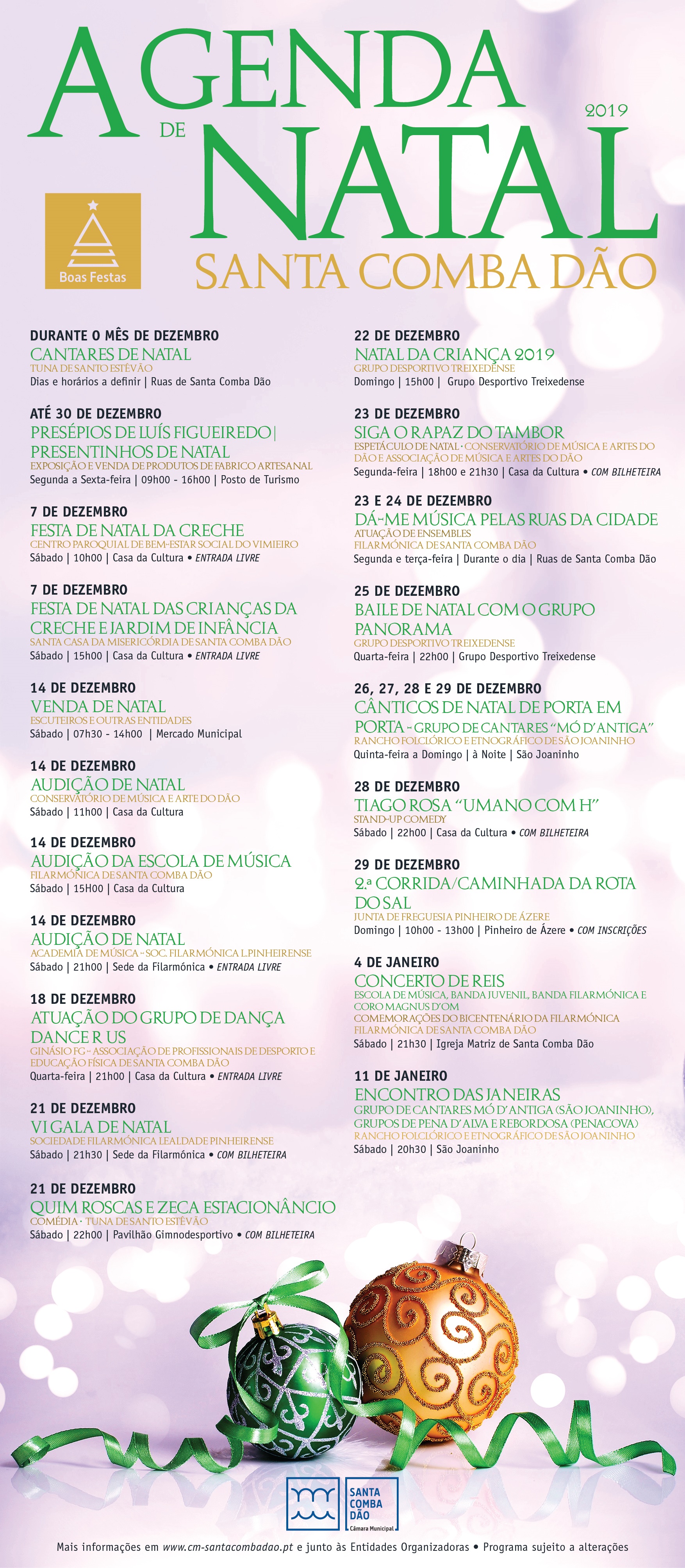 Agenda de Natal 2019 - Santa Comba Dão