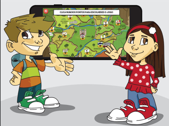 As mascotes do projeto Wanted - Gaspar e Maria