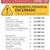 Informação: Serviços com Atendimento Presencial Encerrado | Contactos
